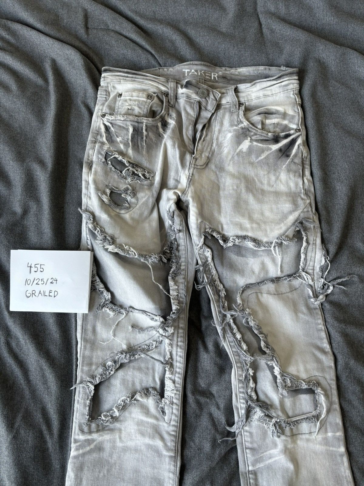 Designer Taker Continuous R&R Stacked Denim “Ice Gray” Size US 32 / EU 48 - 3 Thumbnail