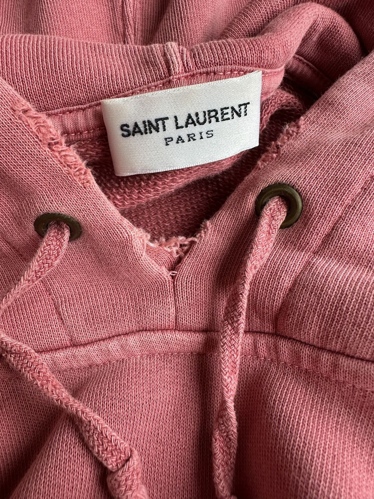Saint Laurent Paris Saint Laurent Rive Gauche logo distressed hoodie $990 Size US XS / EU 42 / 0 - 20 Thumbnail