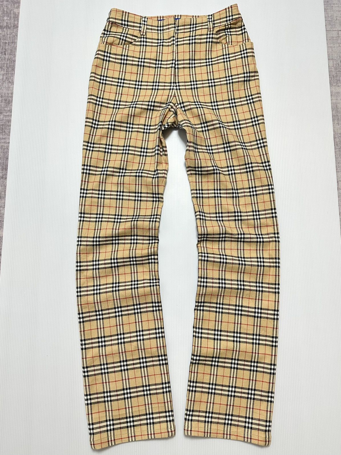 image of Burberry Blue Label Nova Check Pants in Checkered, Women's (Size 26)