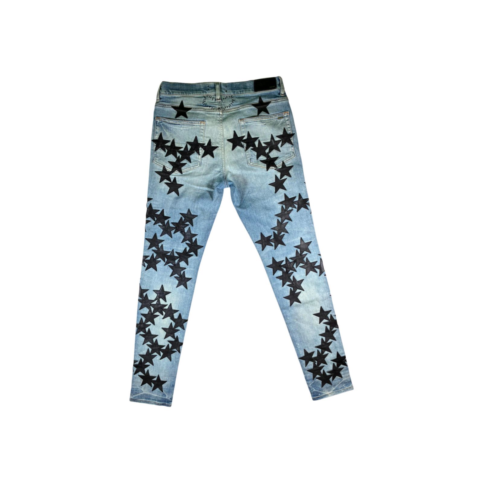 Amiri Amiri Chemist Stars Light Wash & Black Jeans Size US 34 / EU 50 - 2 Thumbnail