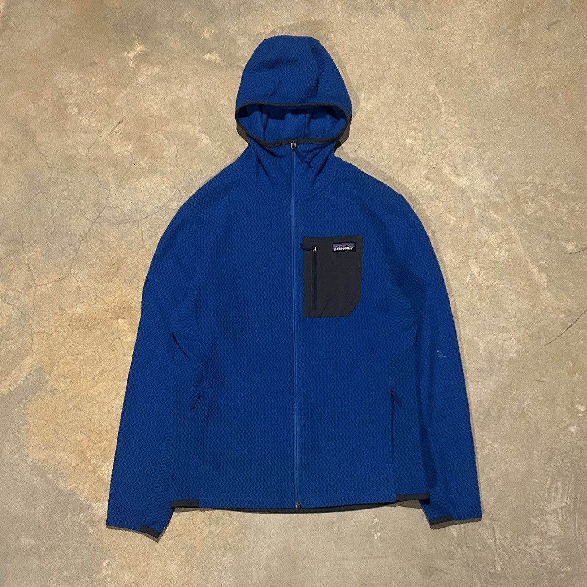 Patagonia R1 Air Full-Zip Fleece Hoody Blue Rare Essential