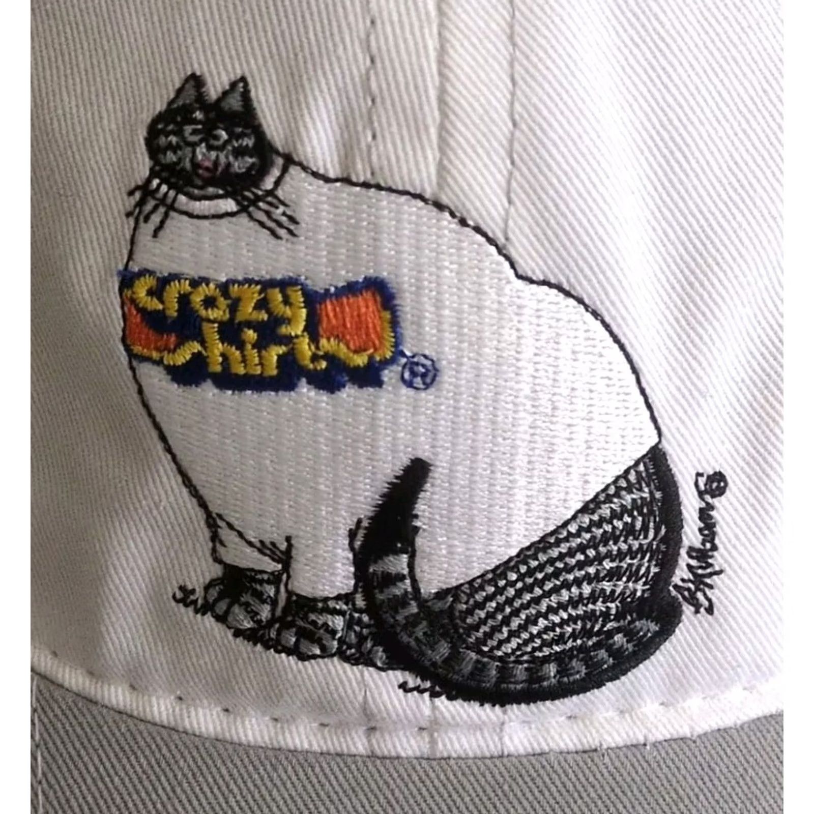 Vintage VINTAGE Crazy Shirts Hat B Kliban Fat Cat Embroidered Hawaii Adjustable OSFM White Cotton Canvas Casual Unisex Adults Baseball Cap Mens Womens Size US M / EU 48-50 / 2 - 2 Thumbnail