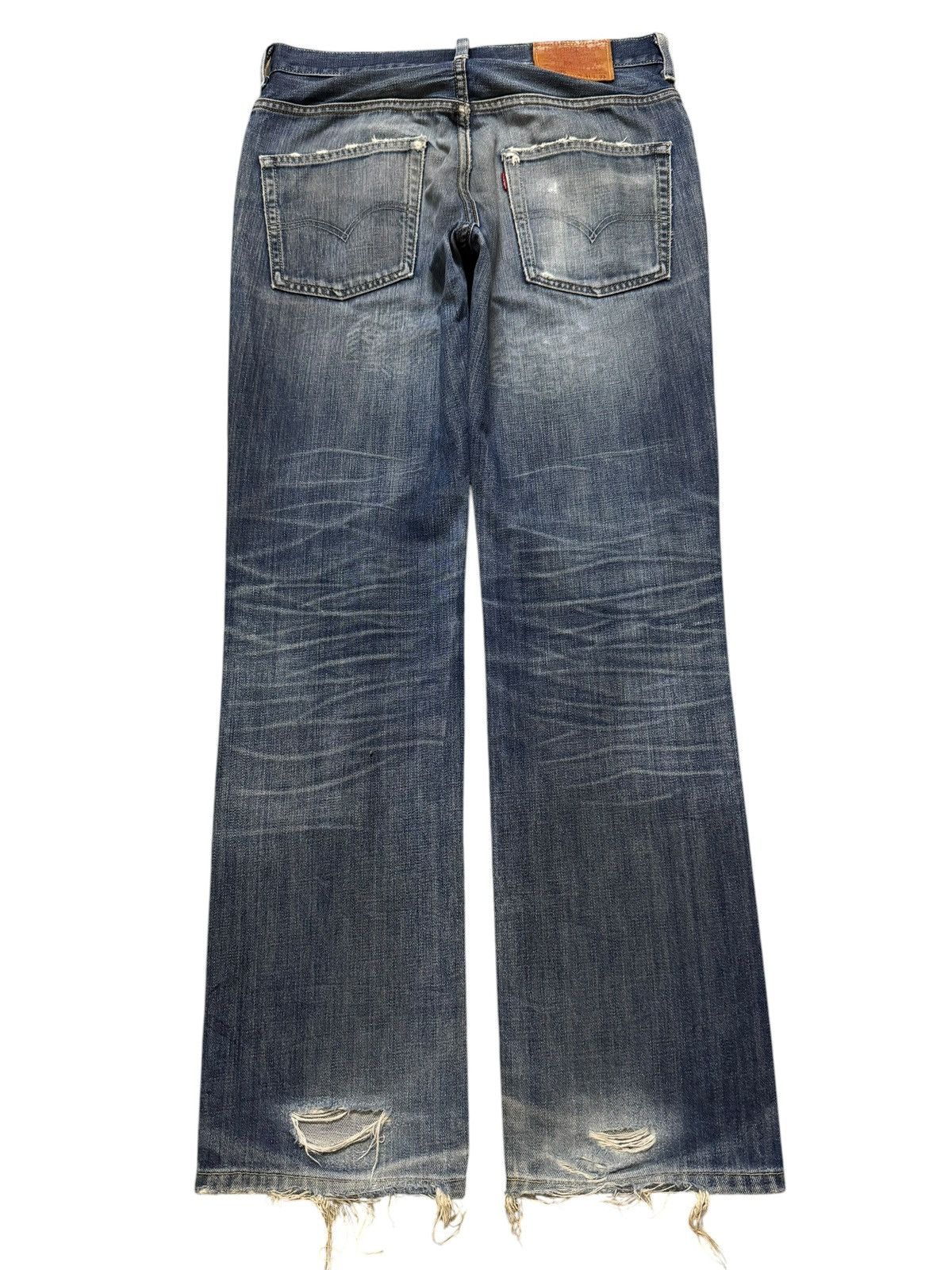 Levi's Vintage Levis 505 Blue Faded Distressed Regular Straight Leg Size US 31 - 2 Thumbnail