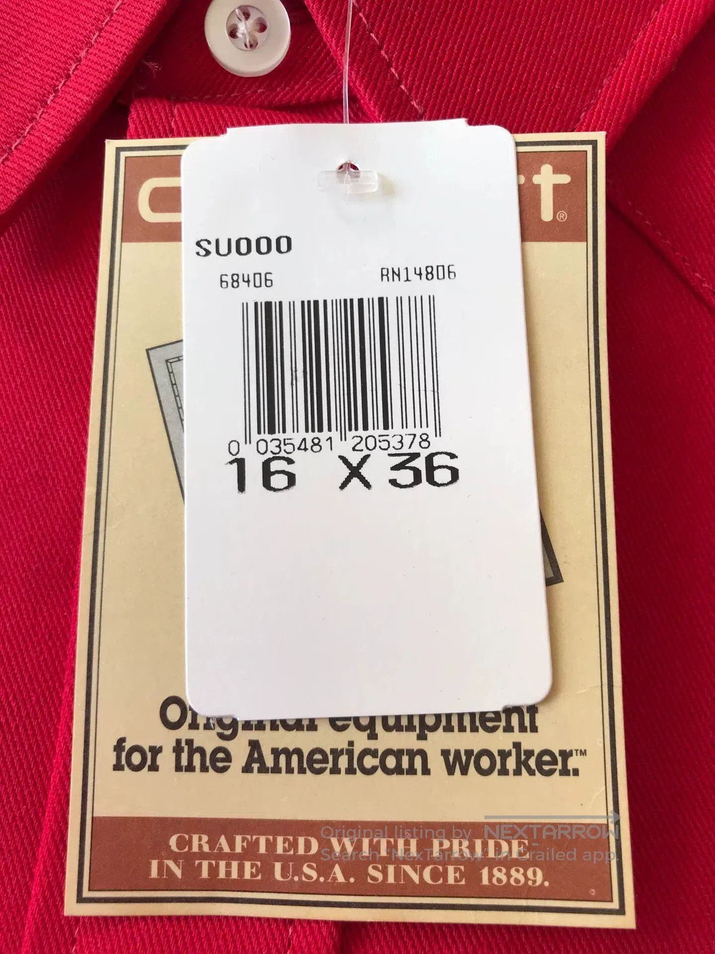 Carhartt 90s Carhartt SU000 Red Western Shirt. Size US M / EU 48-50 / 2 - 8 Thumbnail