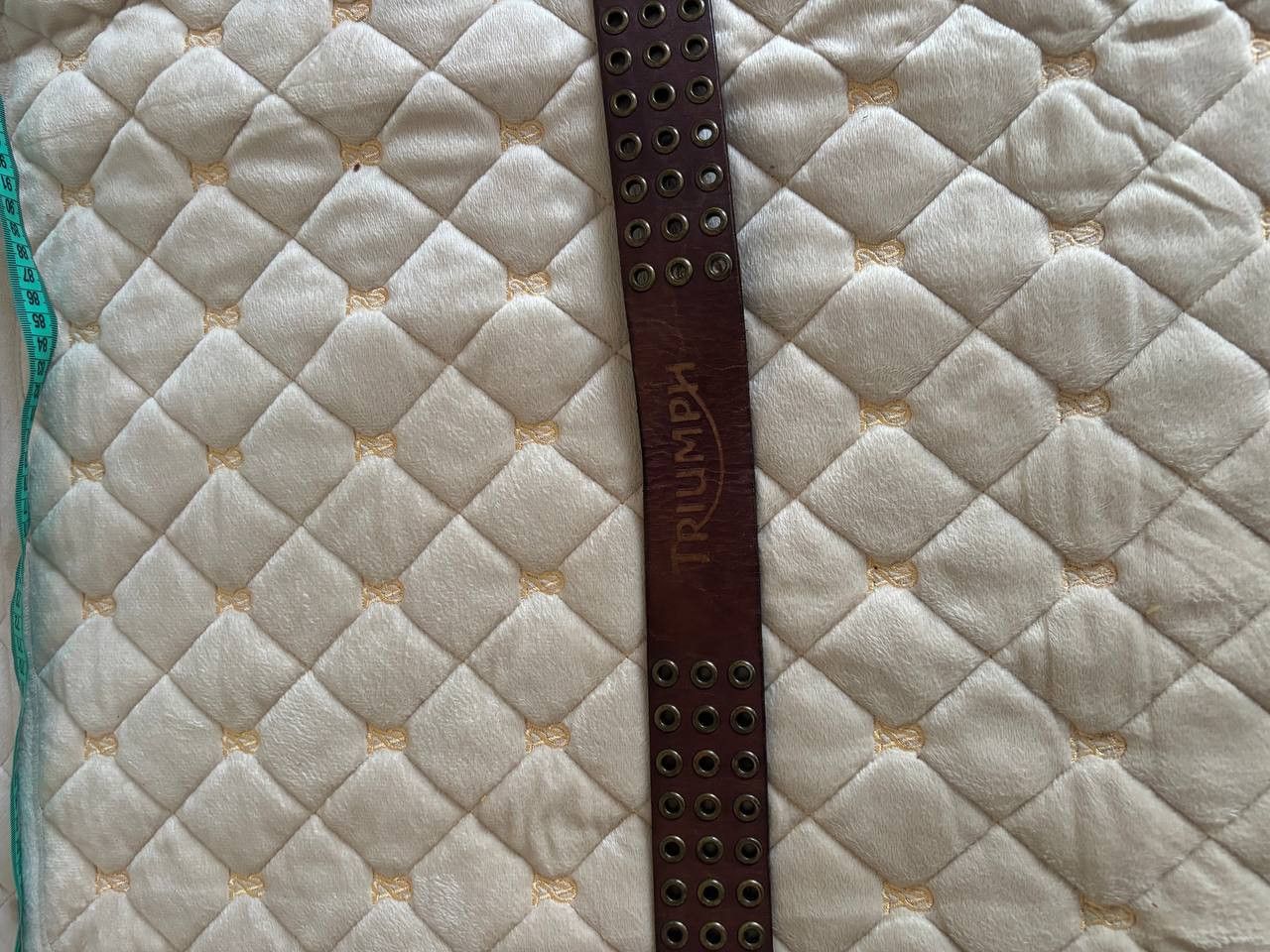 Vintage Triumph Genuine Leather Triple Grommet Biker Belt Size ONE SIZE - 11 Thumbnail