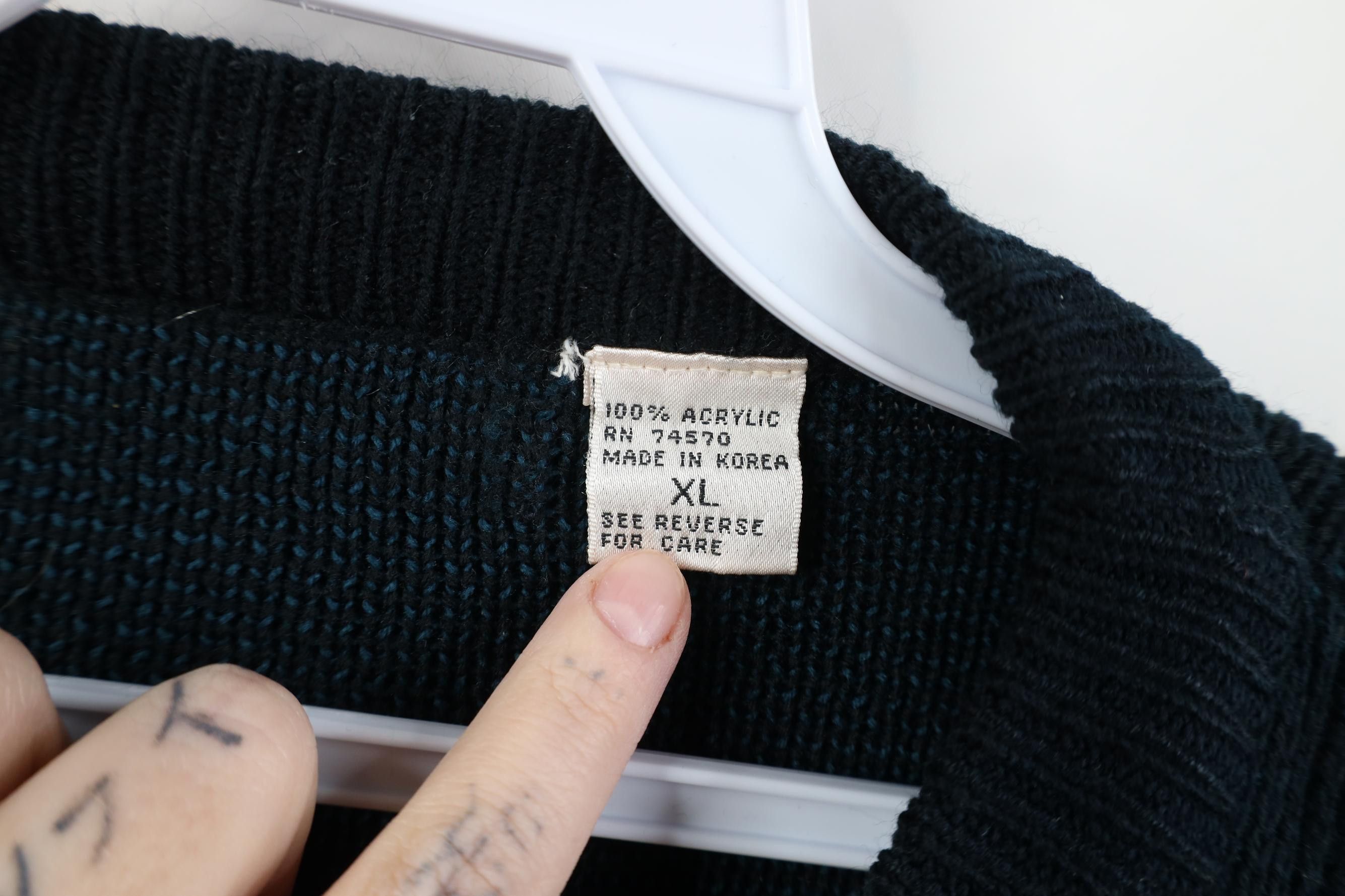 Vintage Vintage 90s Streetwear Fit Fair Isle Geometric Knit Sweater Size XL / US 12-14 / IT 48-50 - 7 Thumbnail
