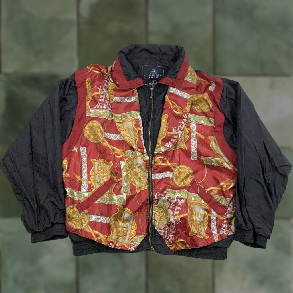 Vintage VINTAGE Casual Isle Windbreaker Vest Womens Large Black 90s Collared Nylon Size L / US 10 / IT 46 - 1 Thumbnail
