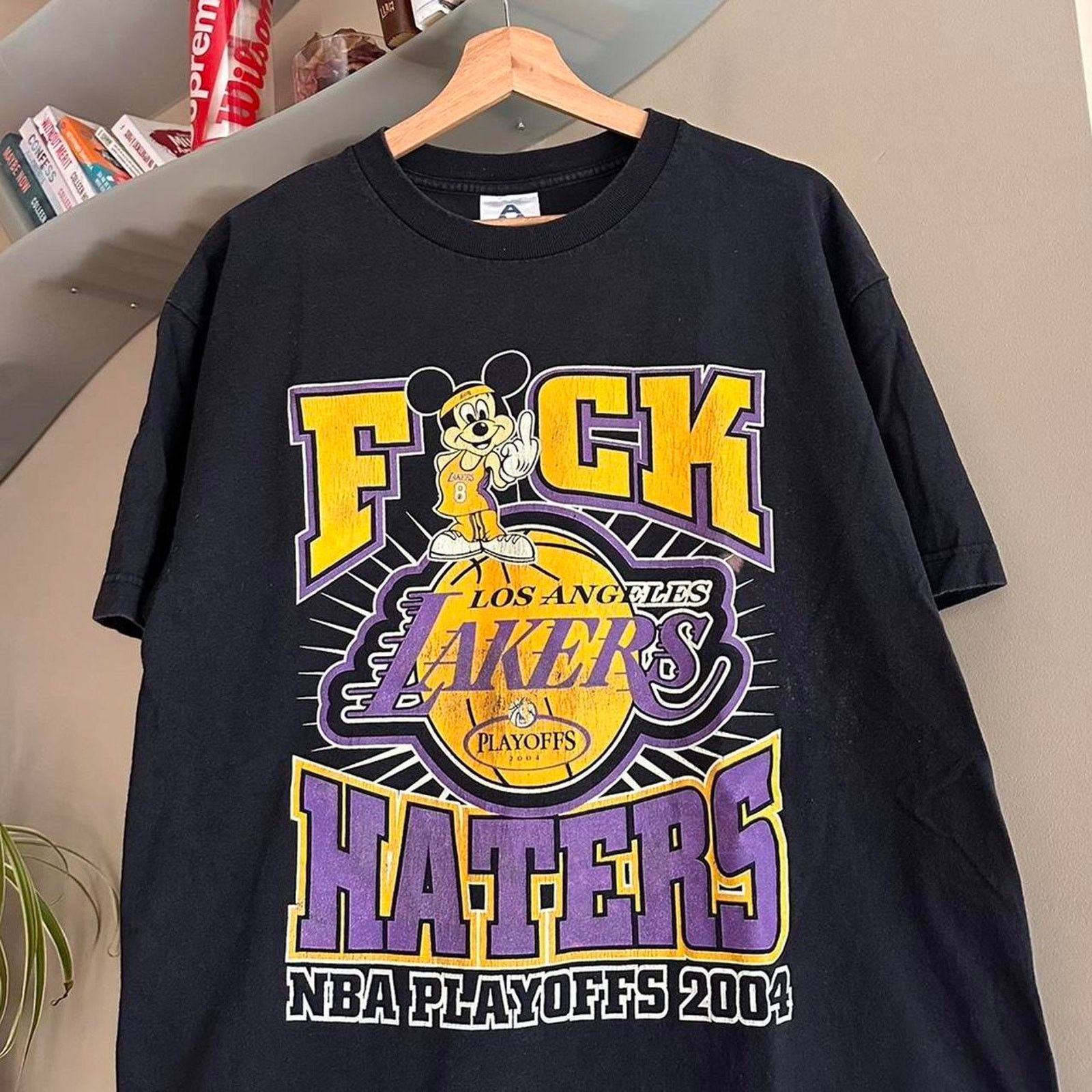 NBA × Vintage Vintage F Lakers Haters Mickey Parody Shirt Size US L / EU 52-54 / 3 - 2 Thumbnail
