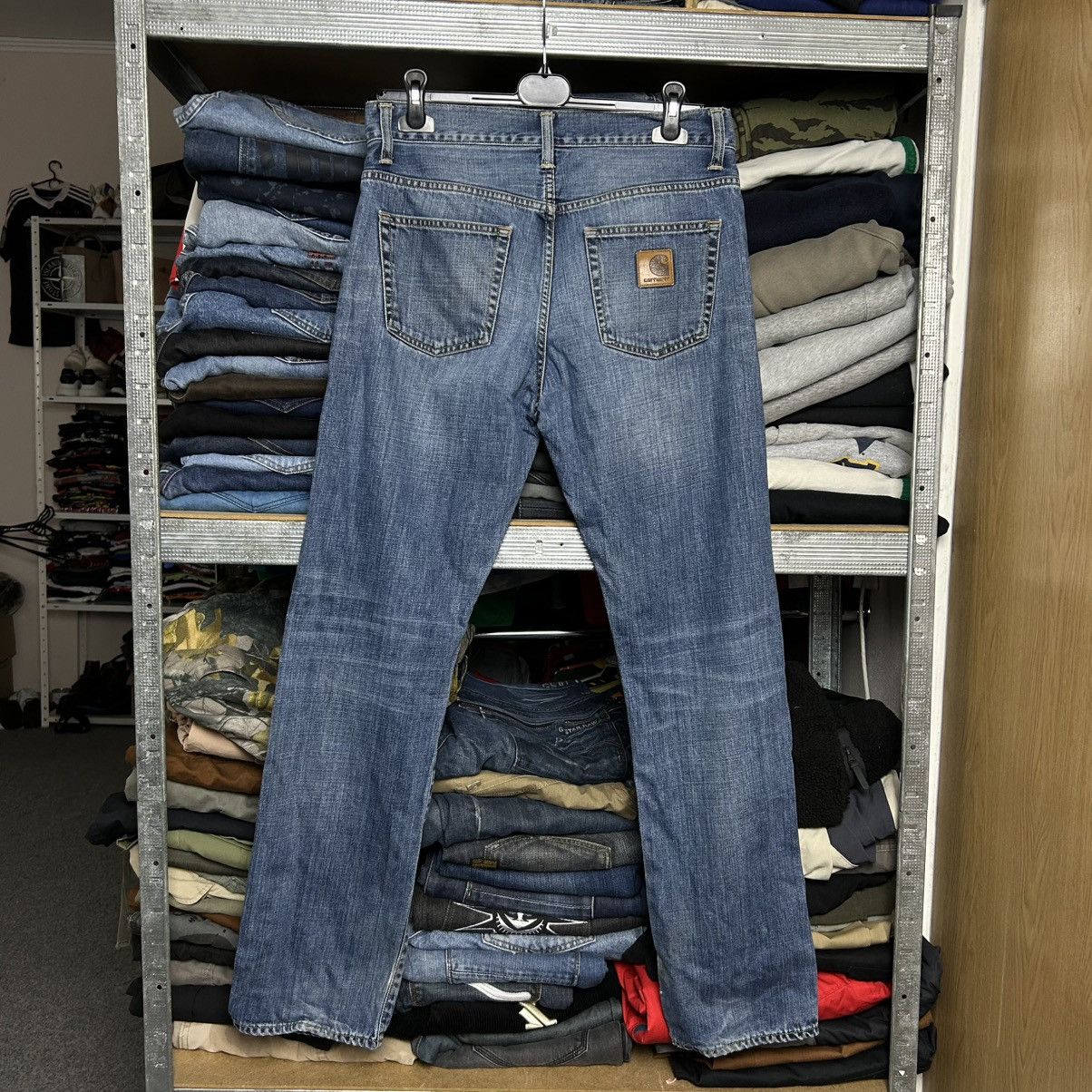 Carhartt Vintage Carhartt Patch Logo Wip Streetwear blue denim jeans Size US 32 / EU 48 - 1 Thumbnail