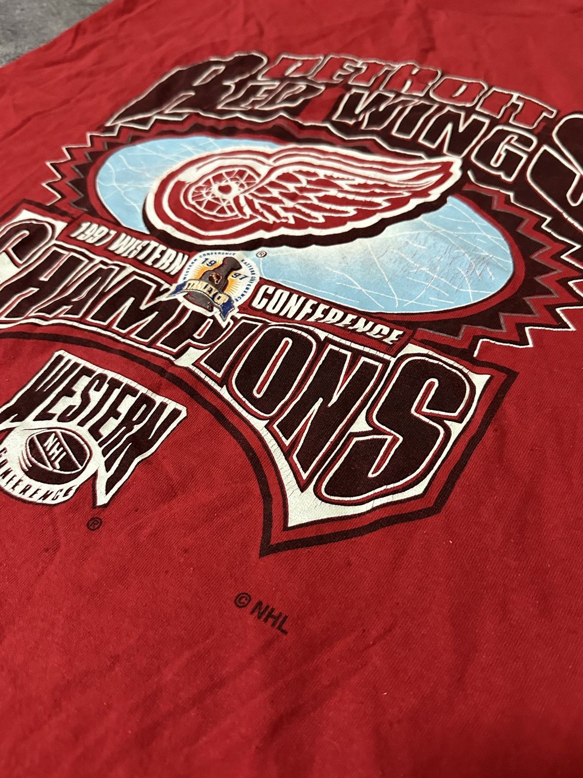 NHL × Vintage Vintage 1997 Detroit Red Wings Western Conference Shirt Size US XXL / EU 58 / 5 - 5 Thumbnail