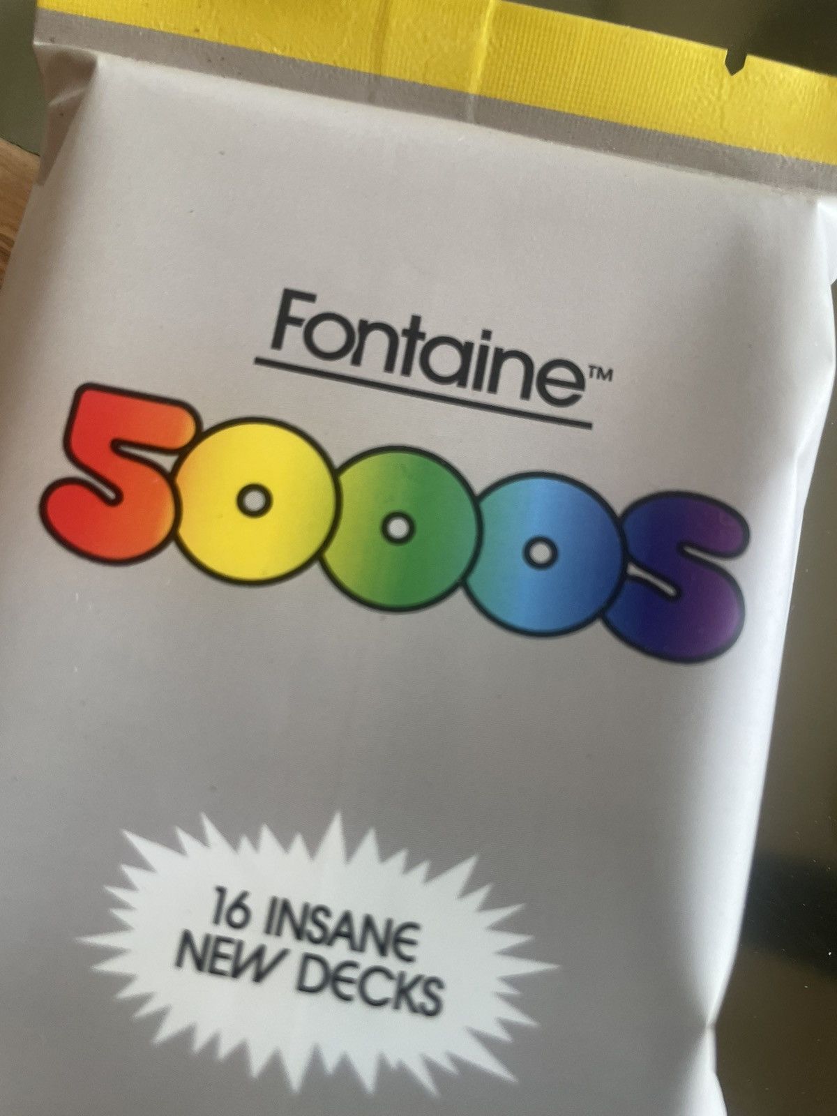 Bicycle FONTAINE 5000S Rare Collectors Mystery Yellow Pack of Cards Size ONE SIZE - 1 Thumbnail