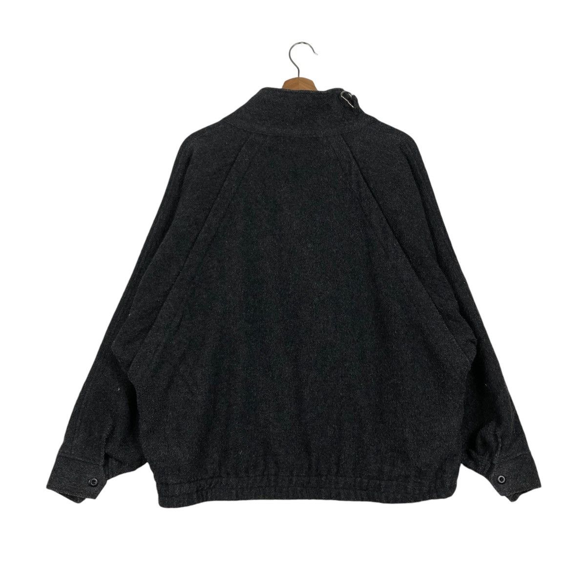 Vintage 🔥VINTAGE WOOL BOMBER JACKET BONDAGE HIDDEN COLLAR BIKER Size US M / EU 48-50 / 2 - 10 Thumbnail