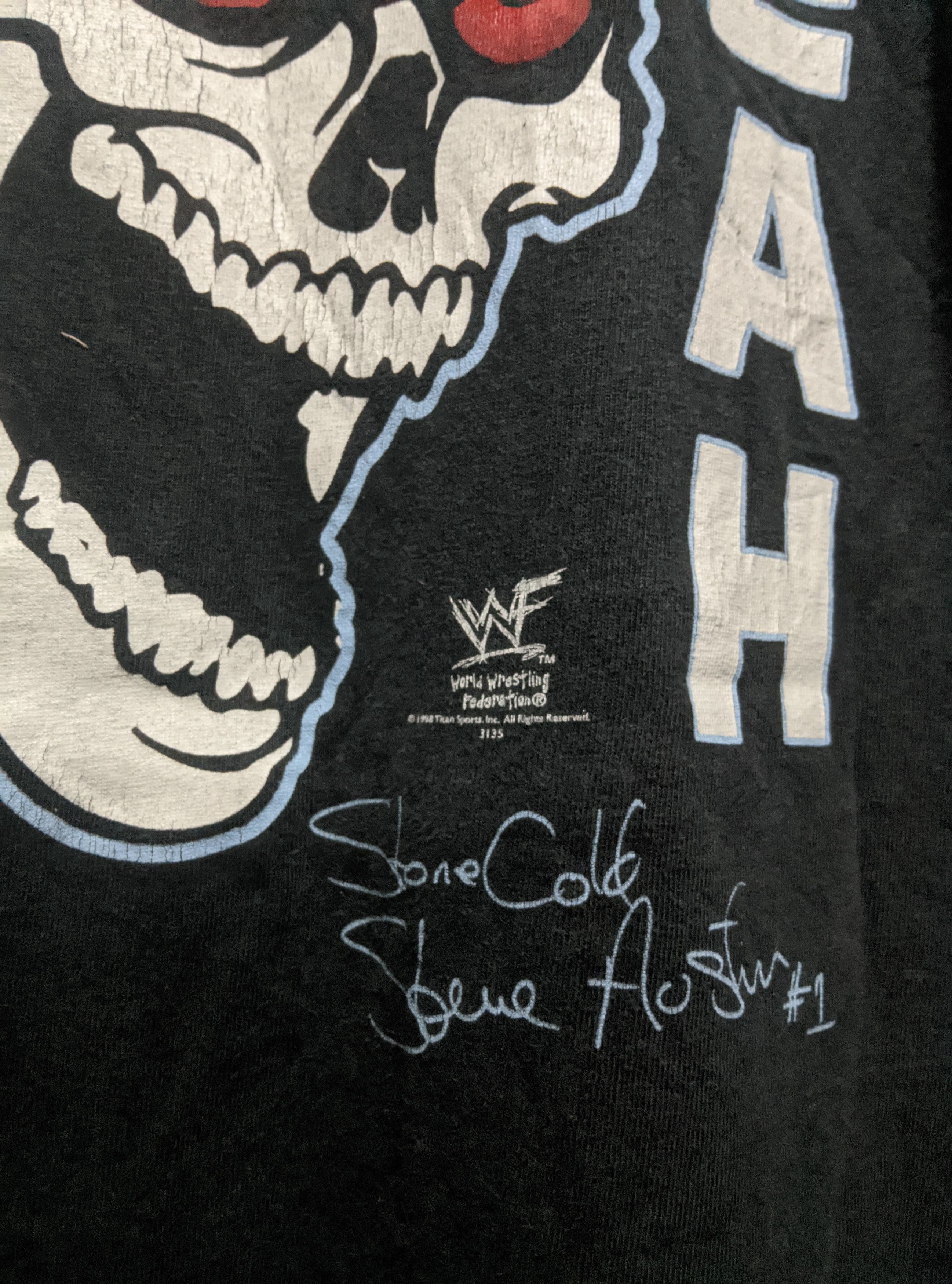 WWF Vintage 1998 stone cold wwf wwe chopped t shirt Size US M / EU 48-50 / 2 - 7 Thumbnail