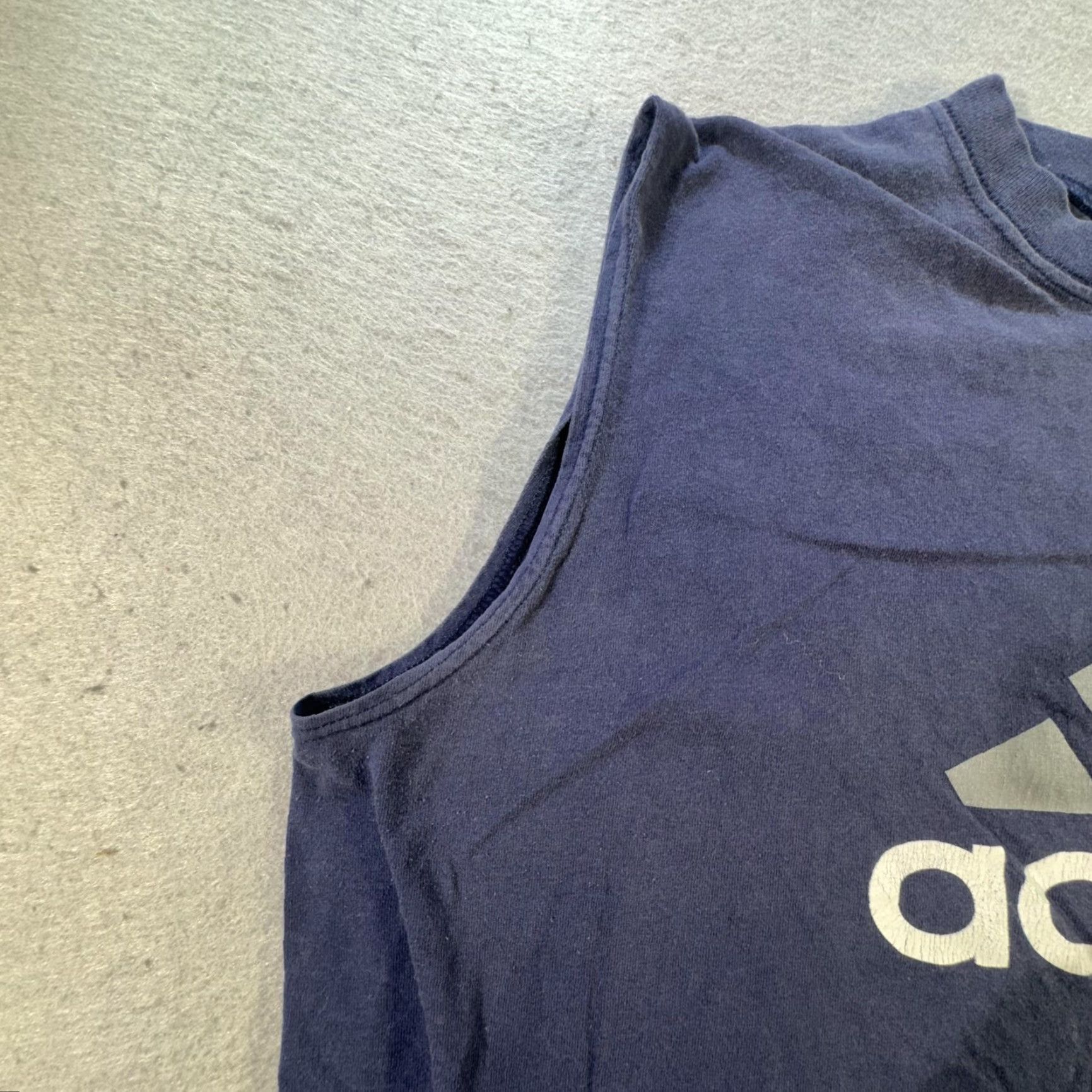 Adidas Adidas Men's Tank Top Large Blue Sleeveless Muscle Tee Athletic Gym Workout Performance Shirt Size US L / EU 52-54 / 3 - 3 Thumbnail