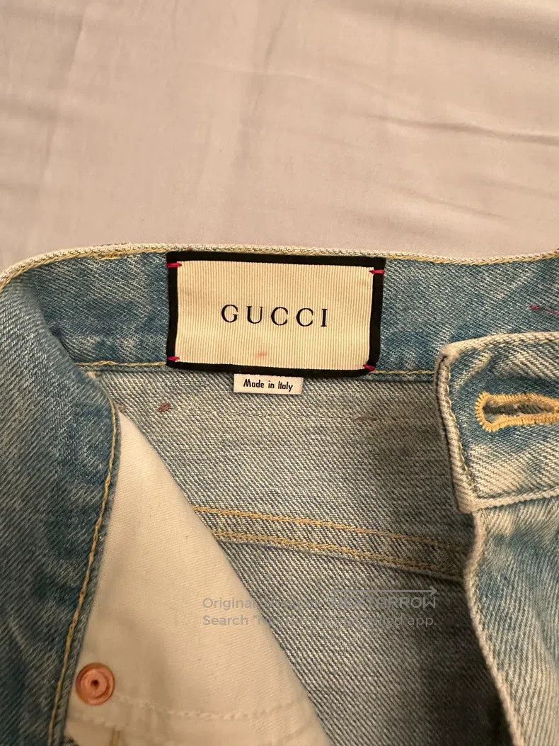 Gucci Gucci Heavy industry embroidered denim skirt Size 25" / US 0 / IT 36 - 3 Thumbnail