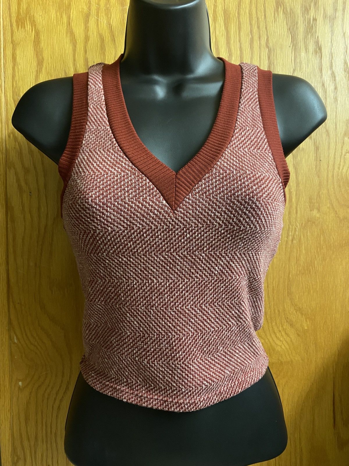 Other Women's Rust Cropped Tank Top Size M / US 6-8 / IT 42-44 - 1 Thumbnail