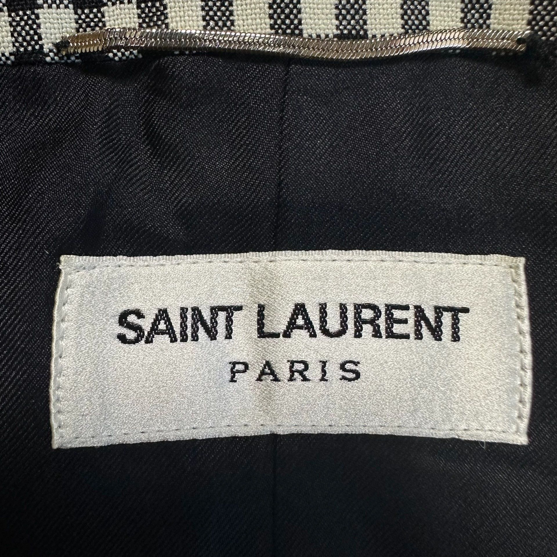 Saint Laurent Paris black and white houndstooth blazer jacket Size US M / EU 48-50 / 2 - 6 Thumbnail