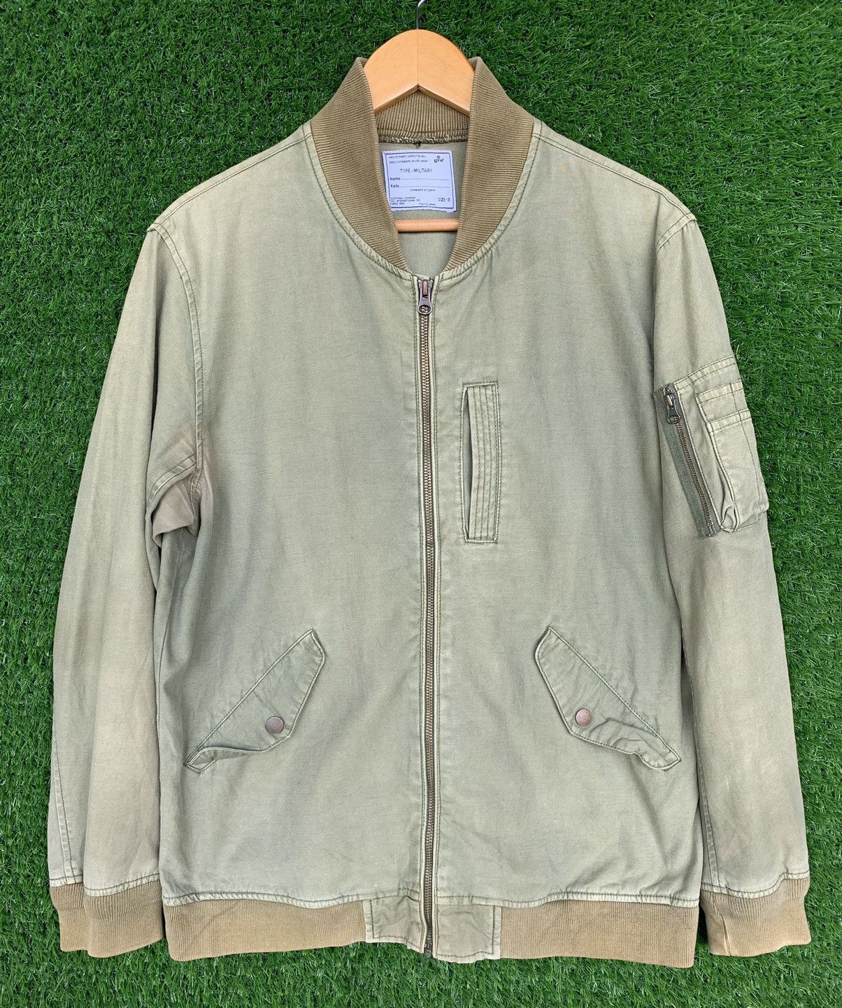 💥 Vintage Bomber Jacket Grn Brand Military Style 💥