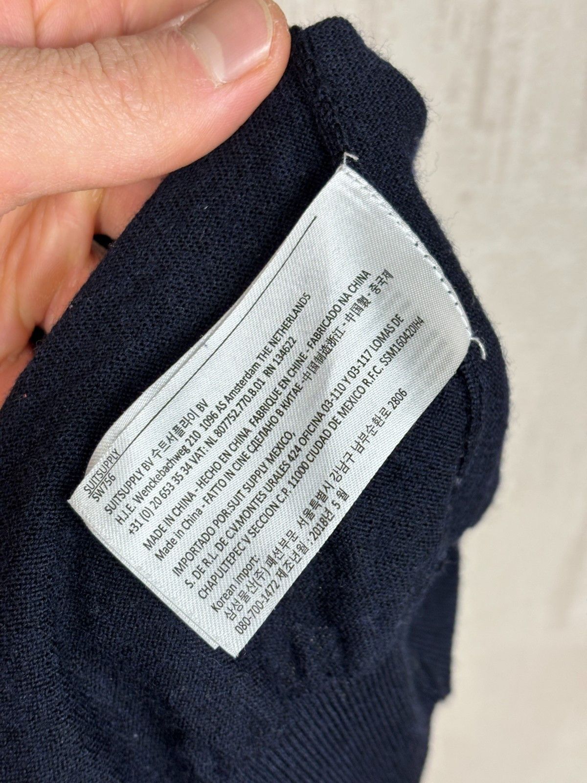 Suitsupply SuitSupply Merino Wool Crew Neck Dark Navy Size US M / EU 48-50 / 2 - 6 Thumbnail