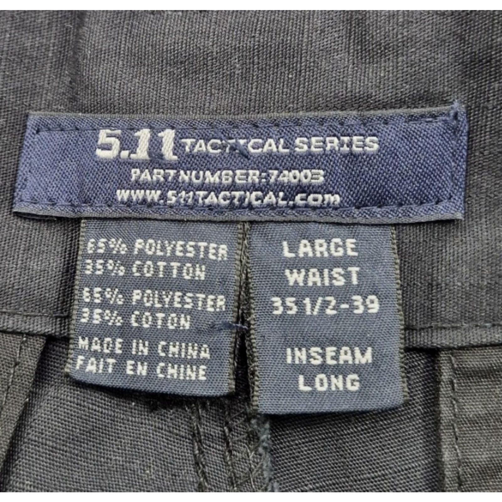 Vintage 5.11 Tactical Ripstop Pants Mens L Black Cargo Workwear Knee Pads Size US 33 - 4 Thumbnail
