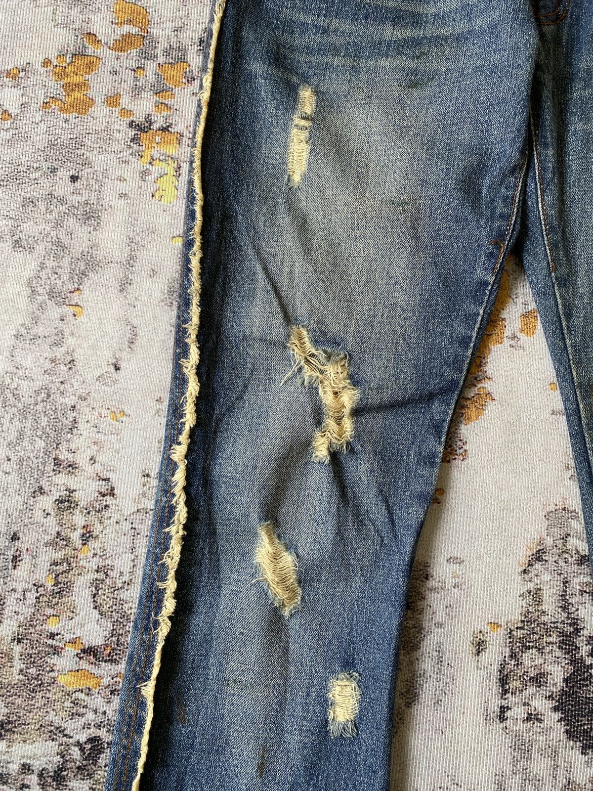 Japanese Brand Philodox Distressed Flare Denim Size US 31 - 6 Thumbnail