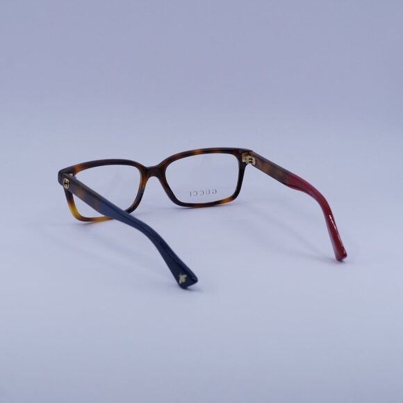 Gucci Gucci GG0168O 004 Eyeglasses Havana 53mm Rectangle Frame Size ONE SIZE - 5 Thumbnail