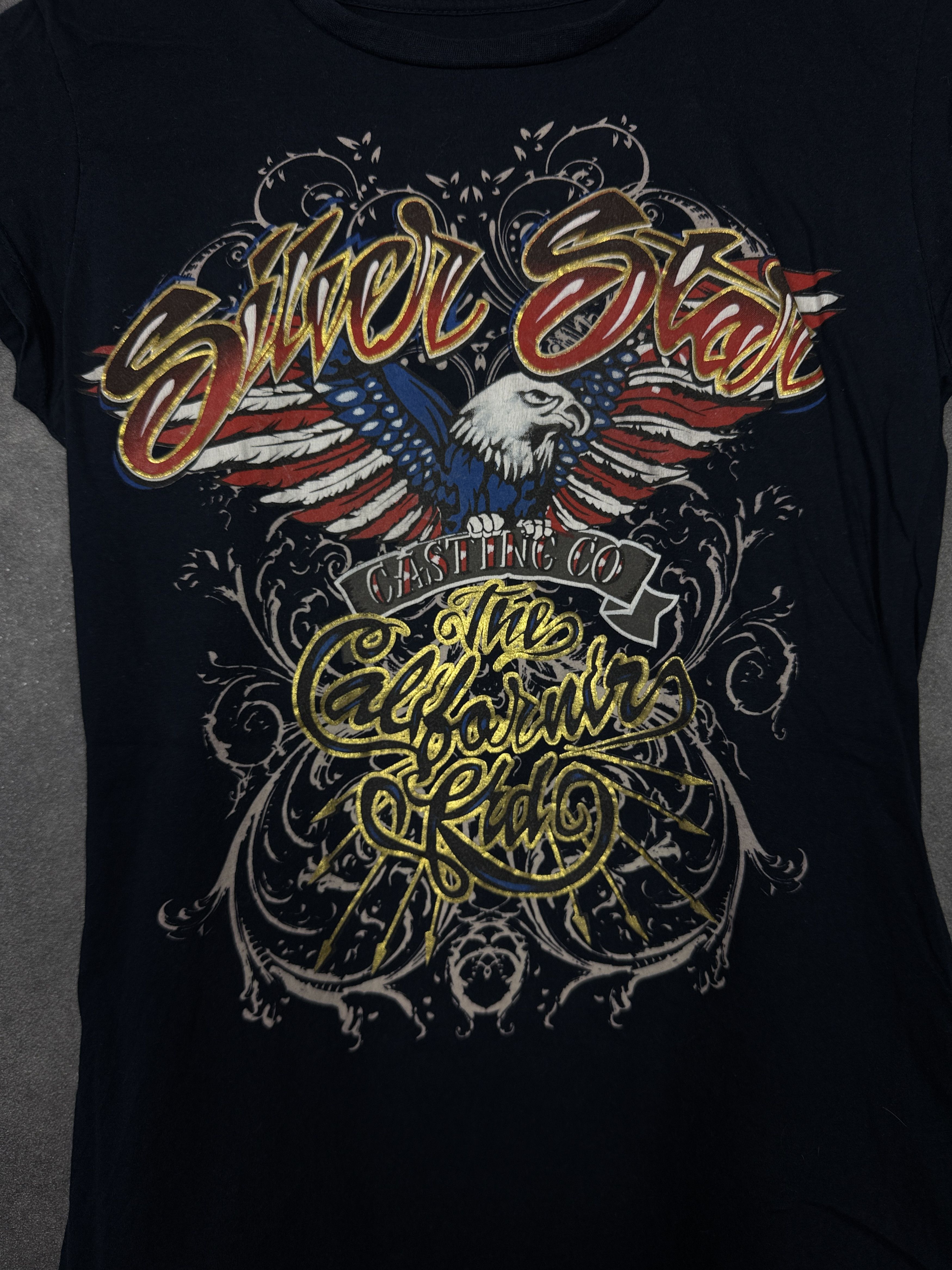 Affliction Silver Star motorcycle t-shirt with eagle American flag Size S / US 4 / IT 40 - 2 Thumbnail