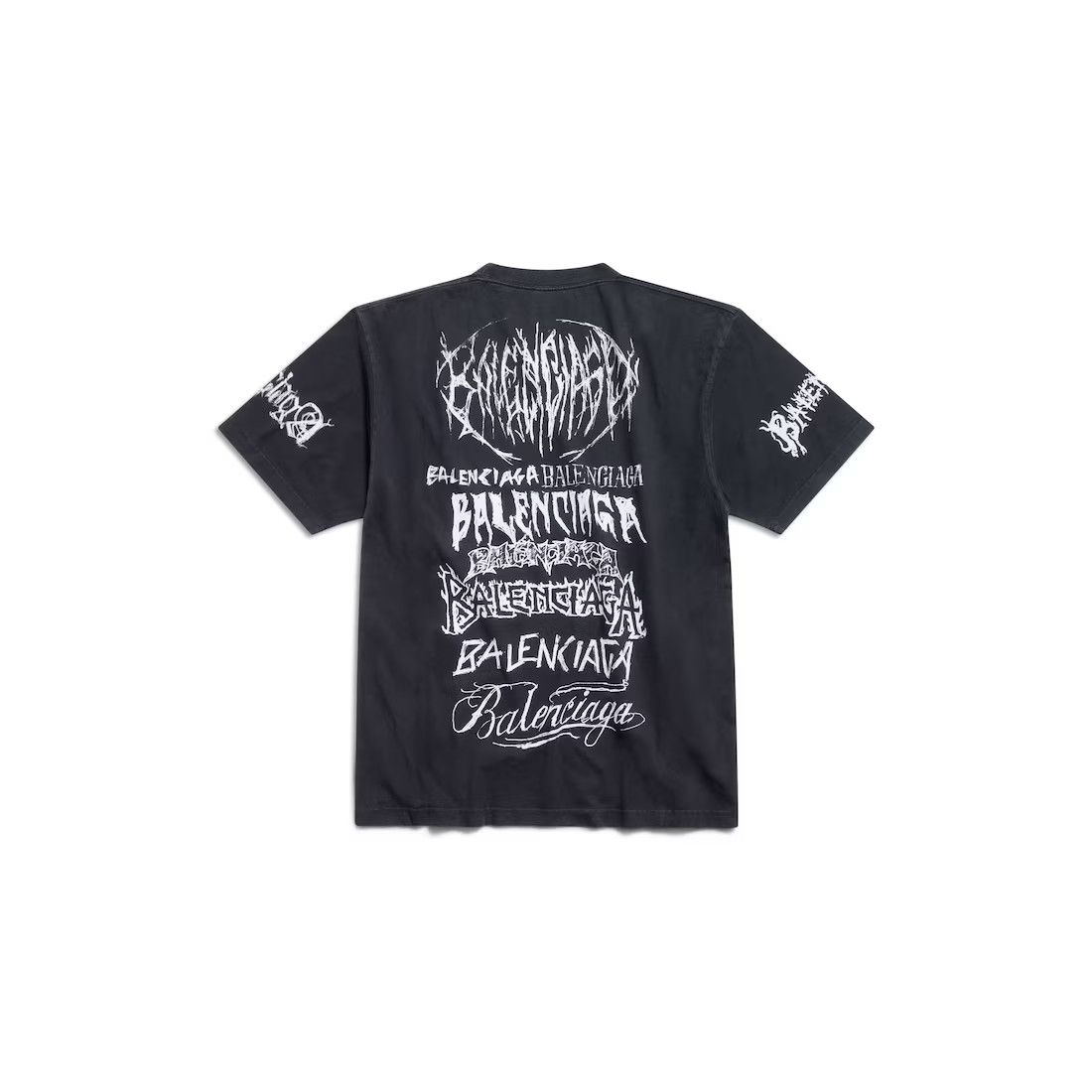 Balenciaga o1srvl11e0325 DIY Metal T-Shirt Large Fit in Black/White Size US S / EU 44-46 / 1 - 4 Thumbnail