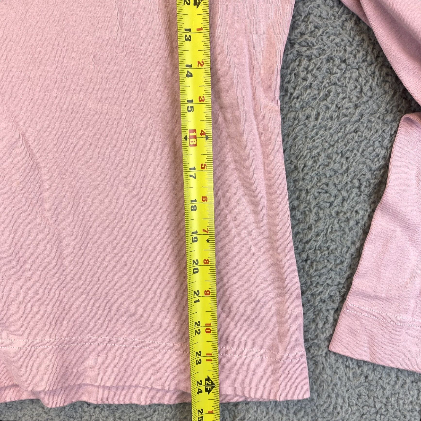 Vintage Women's Basic Long Sleeve Top Stretchy T-Shirt Plain Cotton USA 7 Pink / 39-17 Size M / US 6-8 / IT 42-44 - 7 Thumbnail