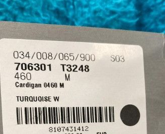 Balenciaga o1la1rc1a1024 Cardigan in Turquoise Size M / US 6-8 / IT 42-44 - 5 Thumbnail