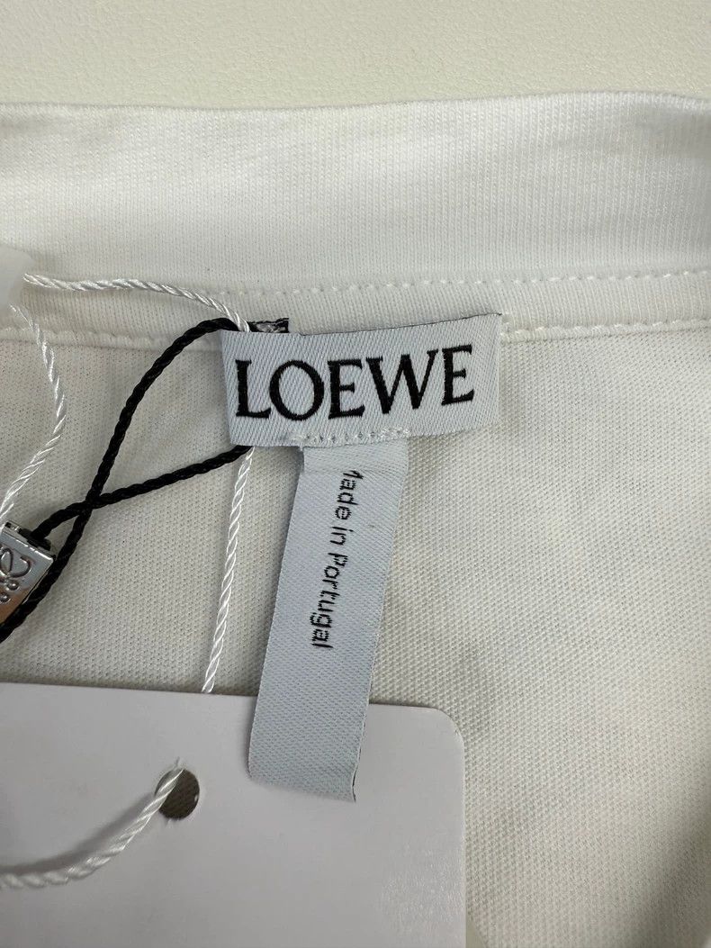 Loewe LOEWE Wide size pure cotton white T-shirt Size S / US 4 / IT 40 - 3 Thumbnail