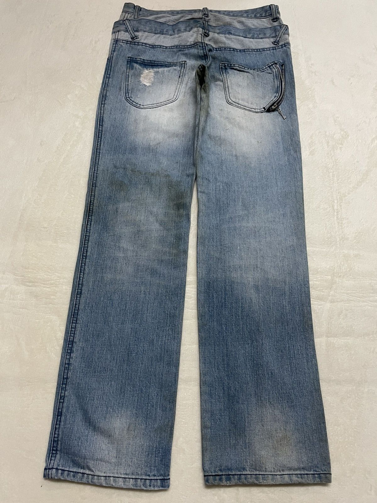 Japanese Brand Vintage WG Japanese Brand Double Waist Denim Jeans Size US 30 / EU 46 - 12 Thumbnail