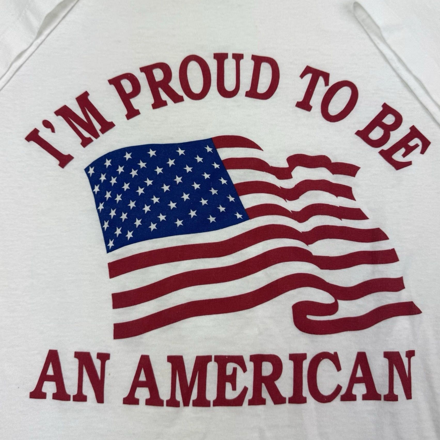 Soffe VINTAGE Soffe Shirt Adult Large White American Flag USA Pride 90s Mens Size US L / EU 52-54 / 3 - 2 Thumbnail