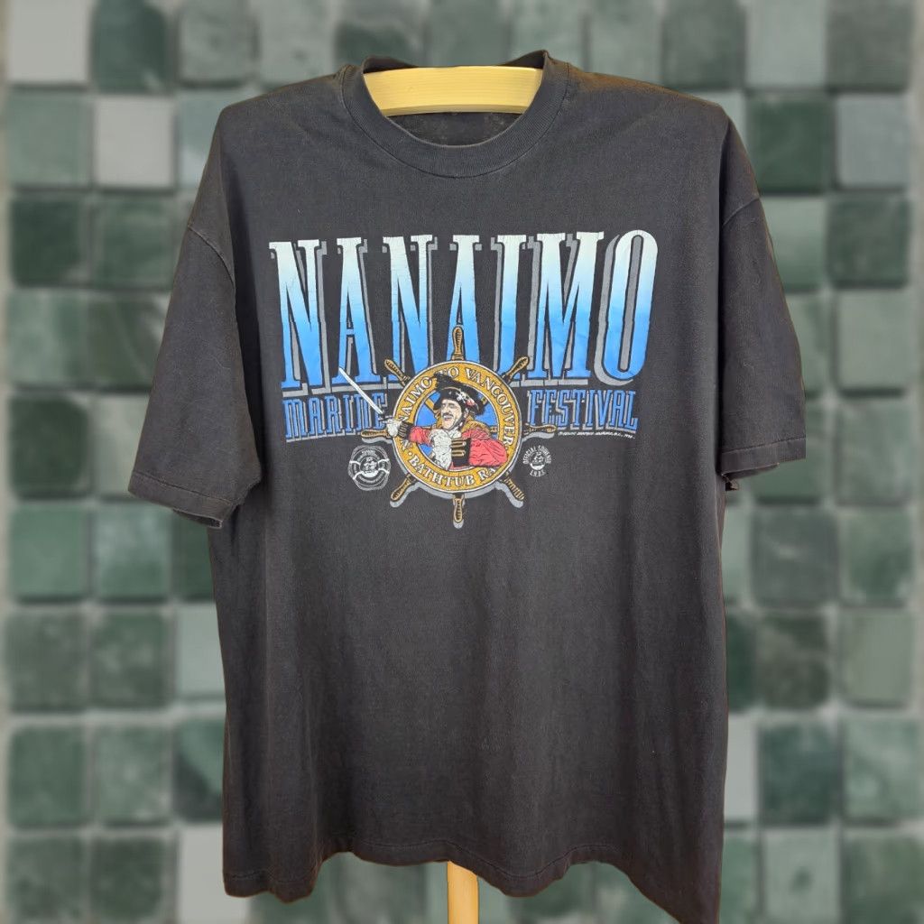 Vintage VINTAGE 90' NANAI MO MARINE FESTIVAL SINGLE STITCH BLACK COTTON T-SHIRT SZ XLARGE Shirt Mens XL Black 90s Marine Festival Stitch Logo First? Size US XL / EU 56 / 4 - 1 Thumbnail
