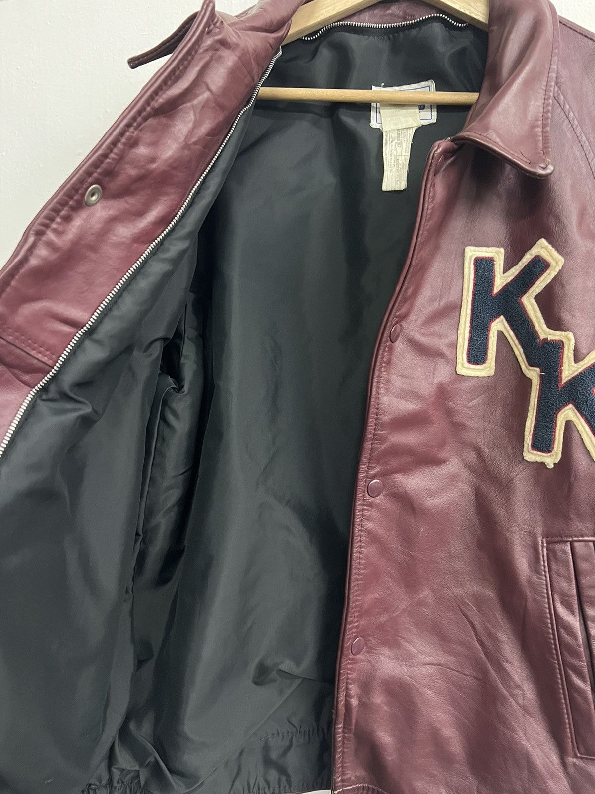Vintage VINTAGE KK CHAMPION VARSITY LEATHER JACKET Size US L / EU 52-54 / 3 - 7 Thumbnail