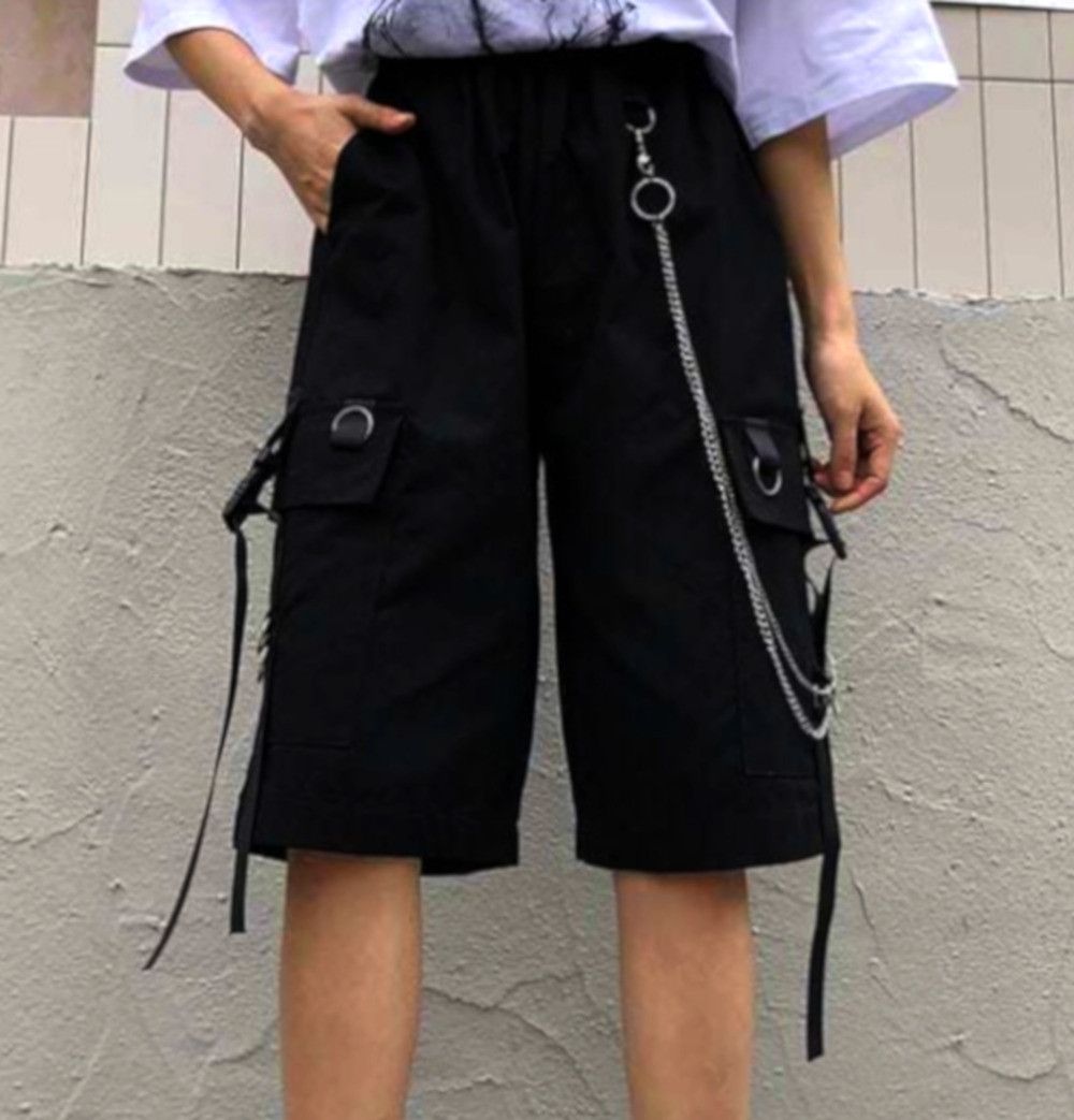 Designer × Japanese Brand × Vintage Stunning Punk Cargo Pockets Metal Chain Hippie Shorts Pants Size US 30 / EU 46 - 5 Thumbnail