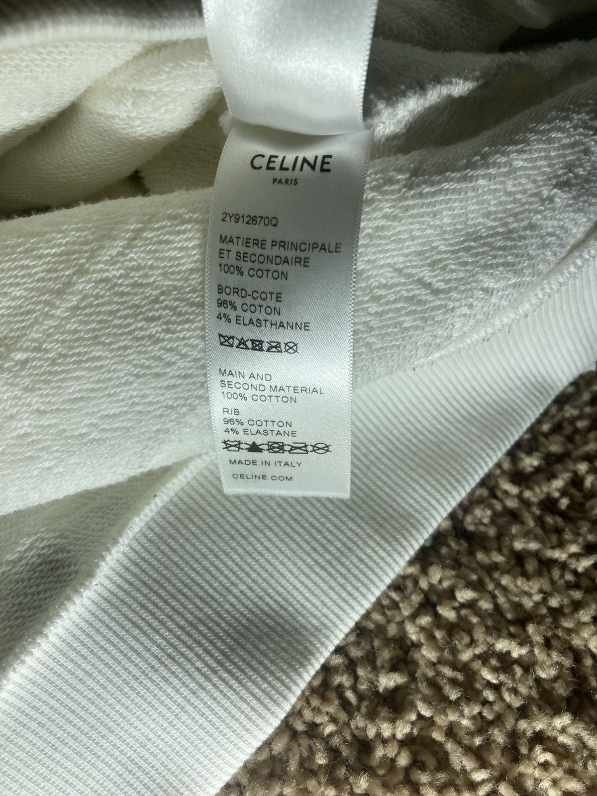 Celine × Hedi Slimane AW22 Celine Fringe C Logo Sweater 2022 Hedi Frill 2022 Print Size US S / EU 44-46 / 1 - 8 Thumbnail