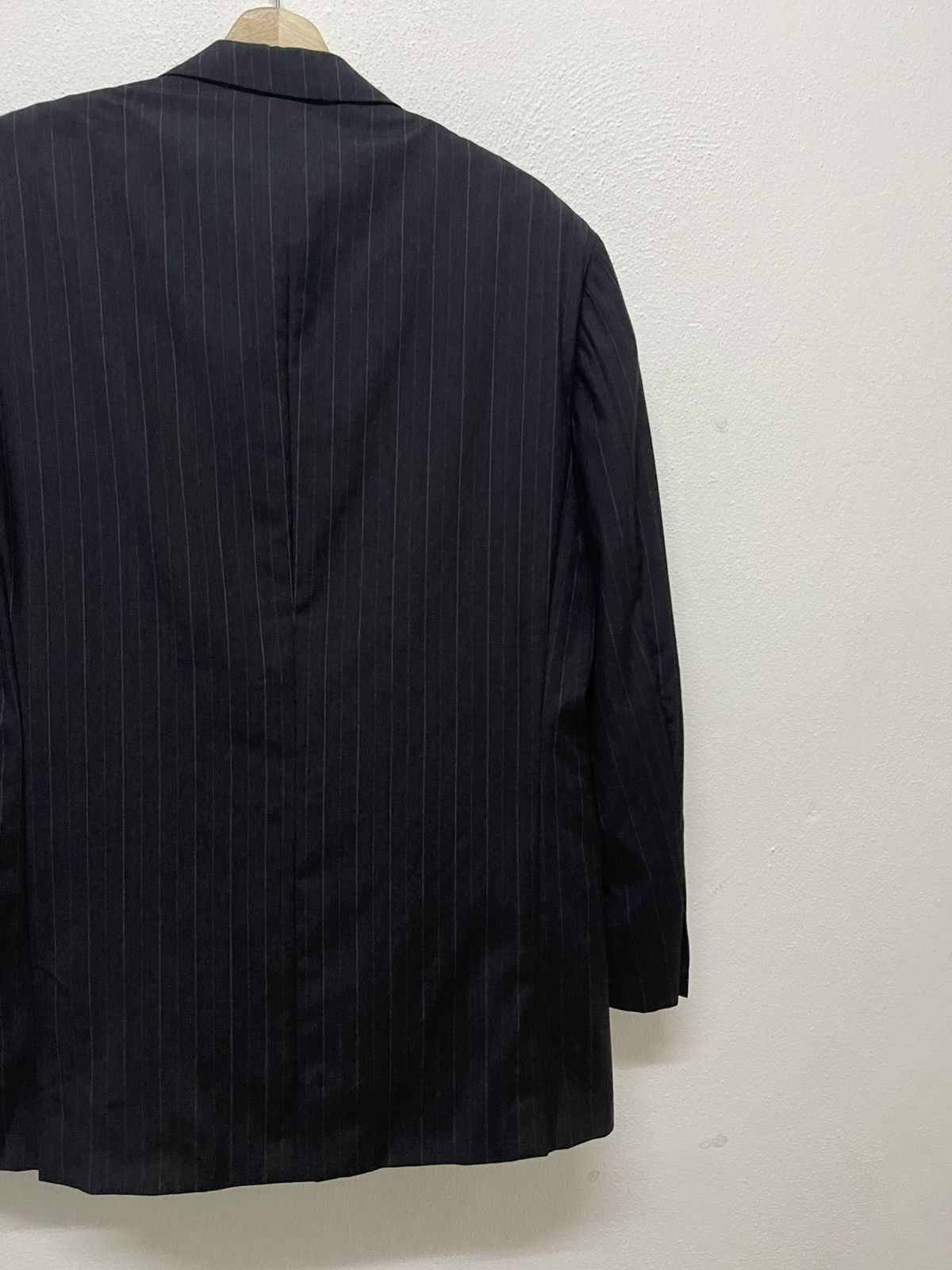 Versace 1990s GIANNI VERSACE PINSTRIPE BESPOKE BUTTON DOUBLE BREAST Size 50R - 13 Thumbnail