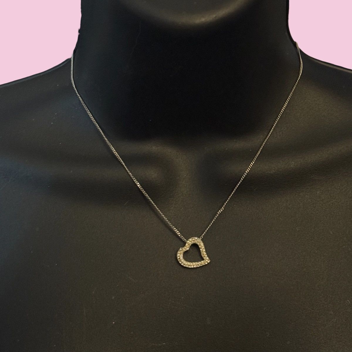 Swarovski Swarovski silver open pave heart pendant necklace Size ONE SIZE - 1 Thumbnail