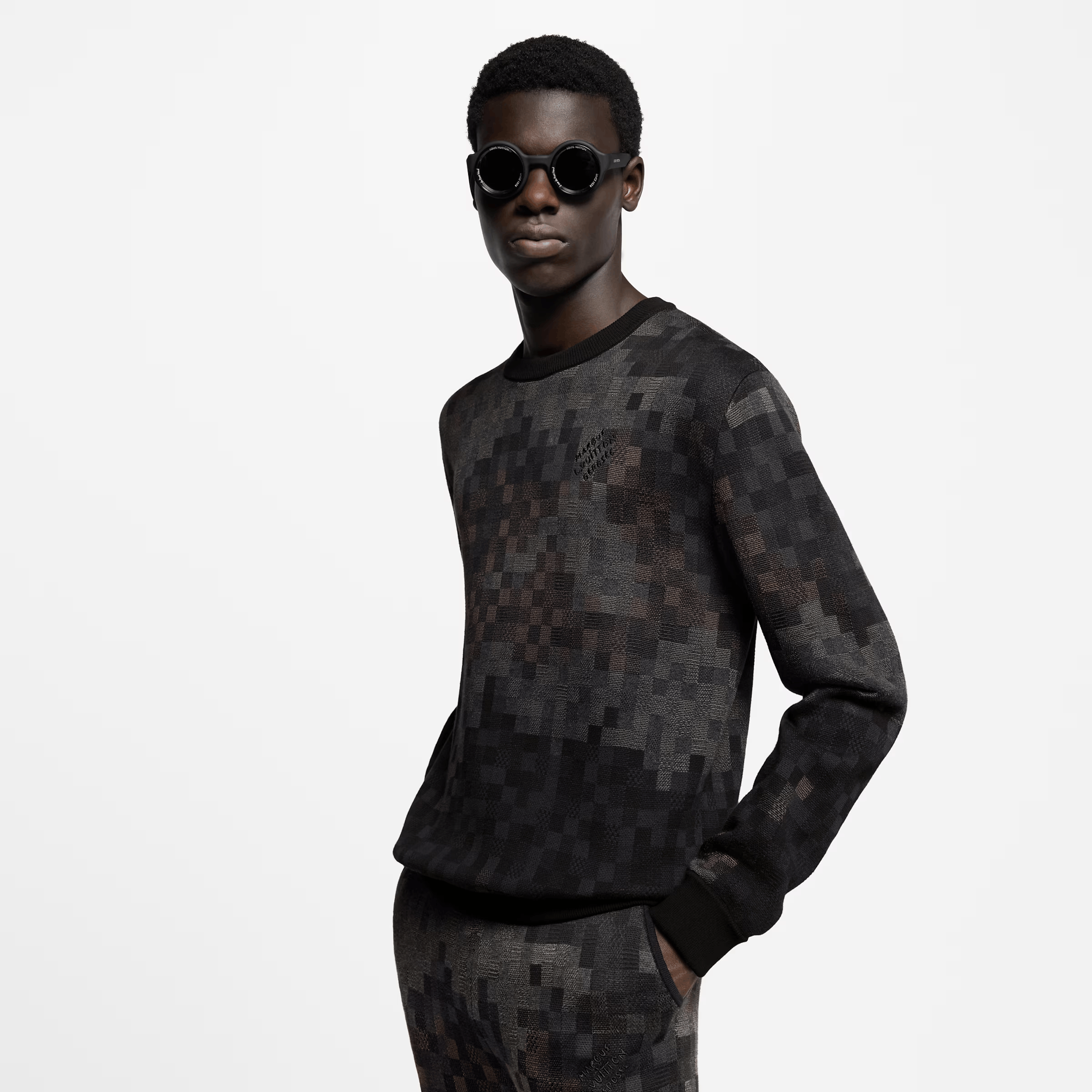 Louis Vuitton Damoflage Jacquard Jumper Size US S / EU 44-46 / 1 - 4 Thumbnail