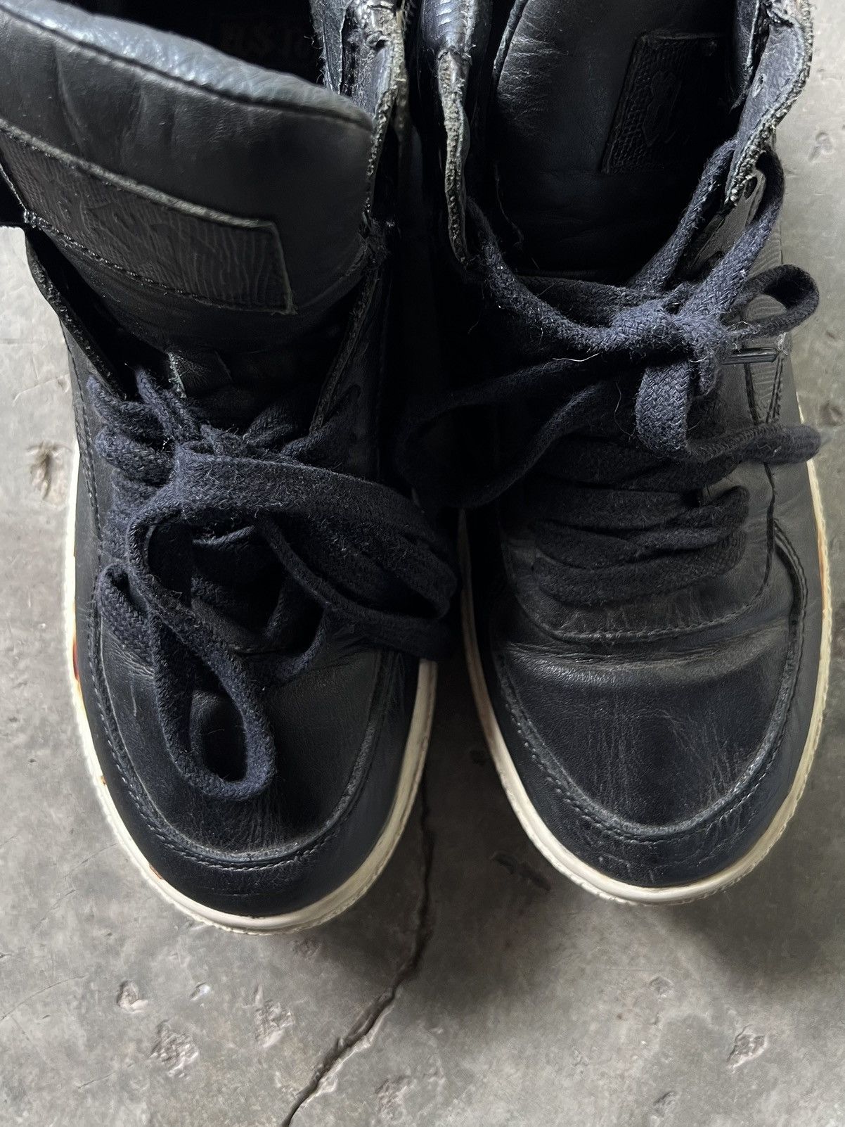 ASH Ash Black Leather High Top Sneakers Size US 7 / IT 37 - 6 Thumbnail