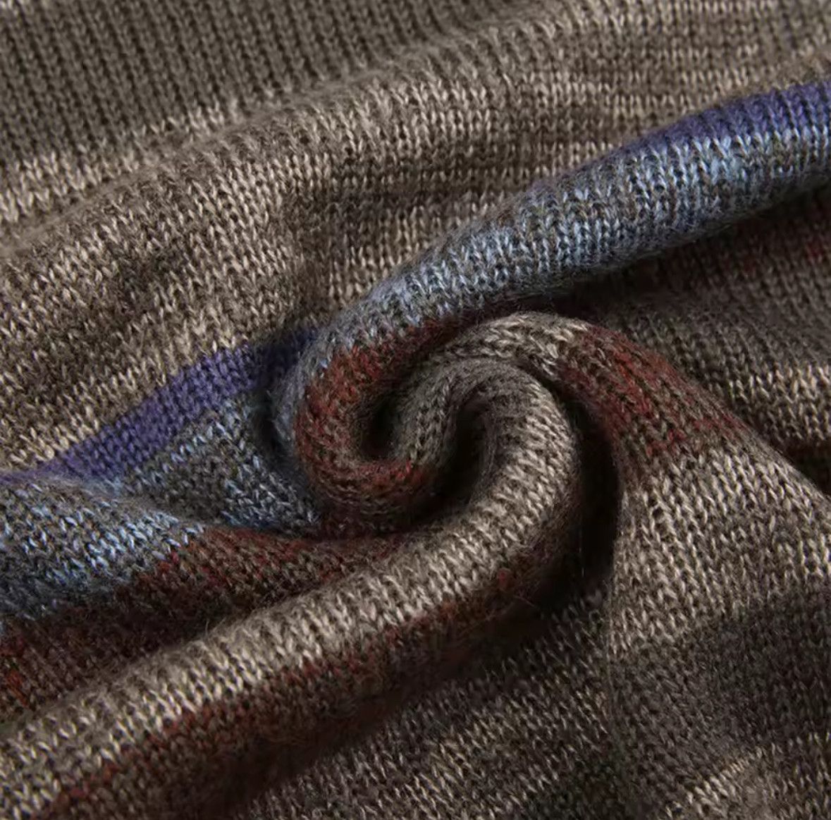 Other Streetwear Goth Crew Neck Striped Sweater Jacquard Knitwear Size US L / EU 52-54 / 3 - 3 Thumbnail