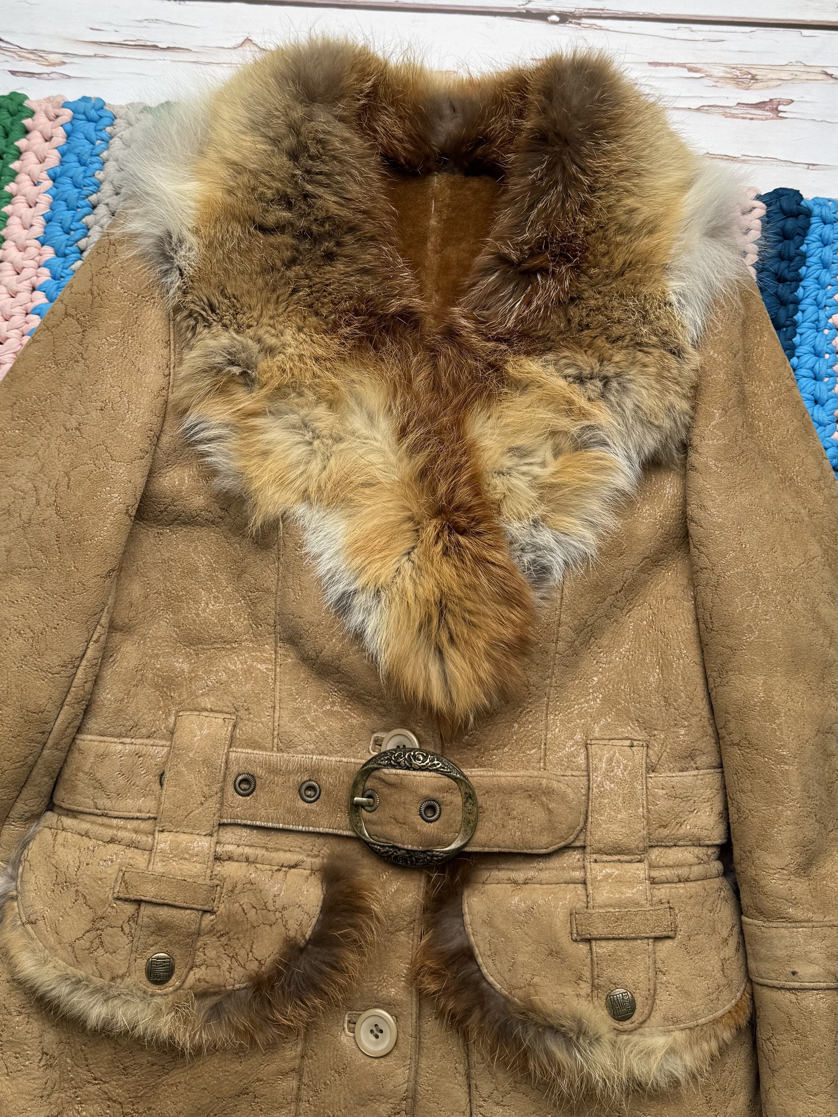 Vintage Vintage Real Sheepskin Jacket With Belt (D10)(D15) Size M / US 6-8 / IT 42-44 - 4 Thumbnail