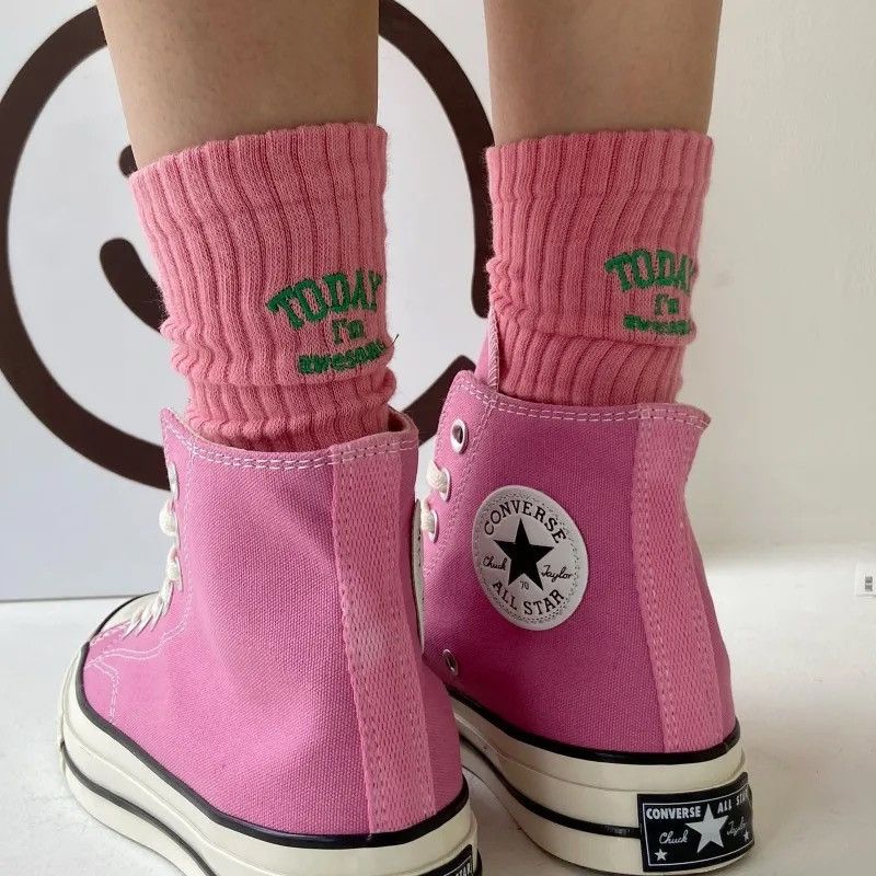 Converse × Happy Socks "Today I’m Awesome" Cotton Socks (1 pairs) Size ONE SIZE - 1 Thumbnail