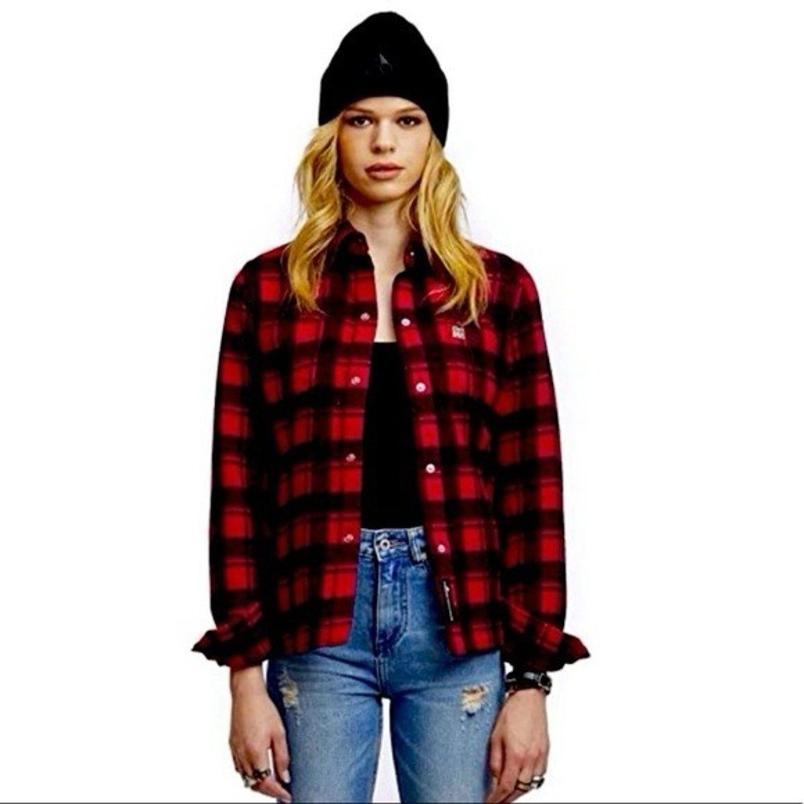 Moose Knuckles Rocket Jenny Buffalo Check Plaid Shirt XS