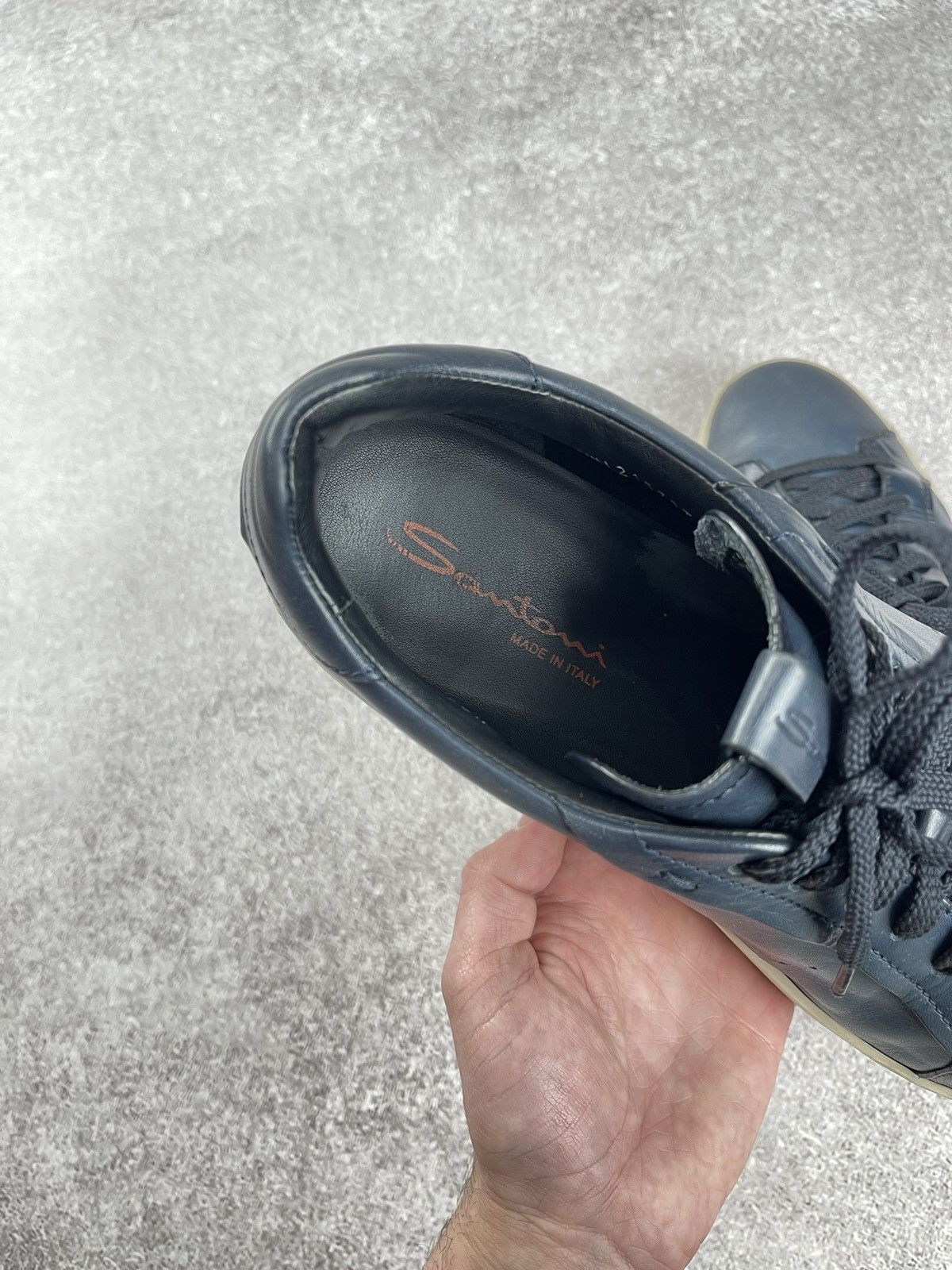 Santoni Santoni Navy Blue Sneakers Men’s Shoes Size US 10.5 Size US 10.5 / EU 43-44 - 12 Thumbnail