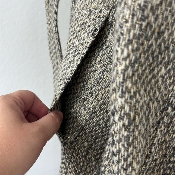 Burberry Burberry Metallic Tweed Gold Belted Trench Coat Jacket Size S / US 4 / IT 40 - 8 Thumbnail
