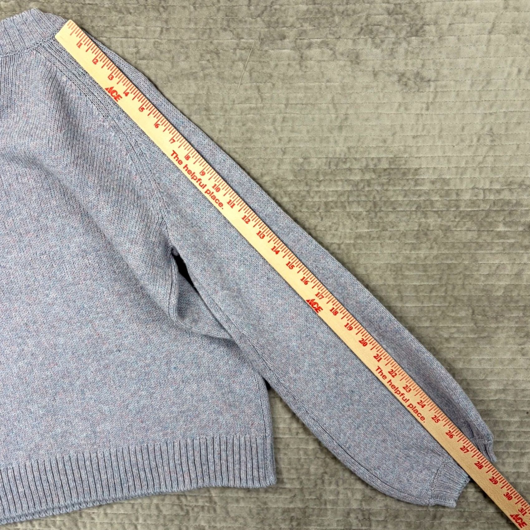 Smartwool SmartWool Womens Crewneck Sweater Blue Marled Wool Blend L Raglan Long Sleeve Pullover Casual Fall Winter Shirt Womens Size L / US 10 / IT 46 - 3 Thumbnail