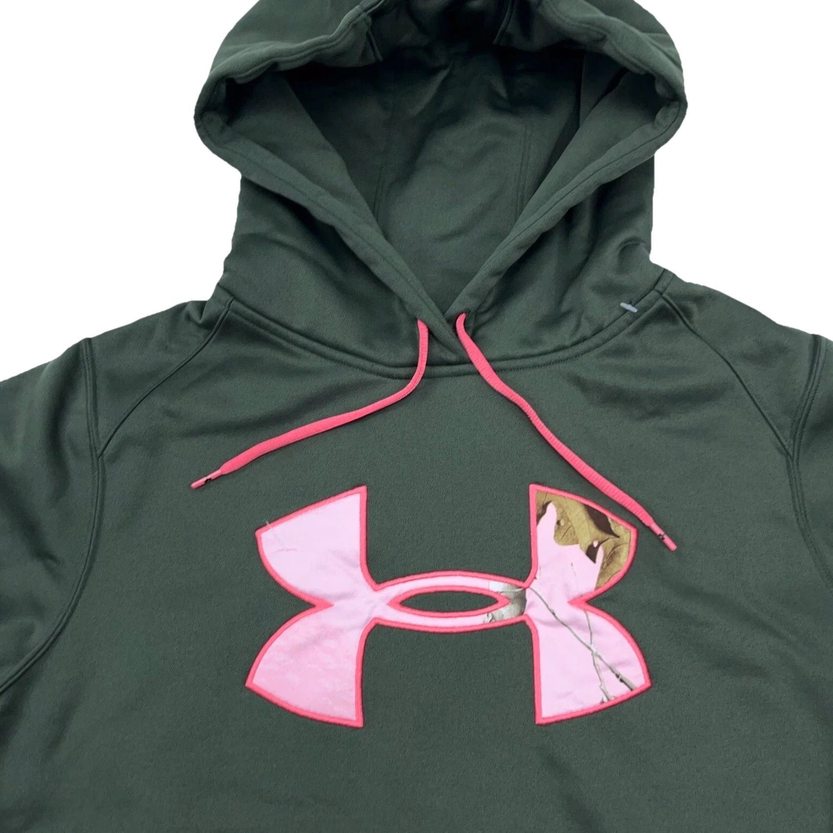 Under Armour Under Armour Hoodie Women M Green Camo Logo Pullover Regular Fleece Breathable Pockets All Seasons Modern Sports Logo Womens Size M / US 6-8 / IT 42-44 - 4 Thumbnail
