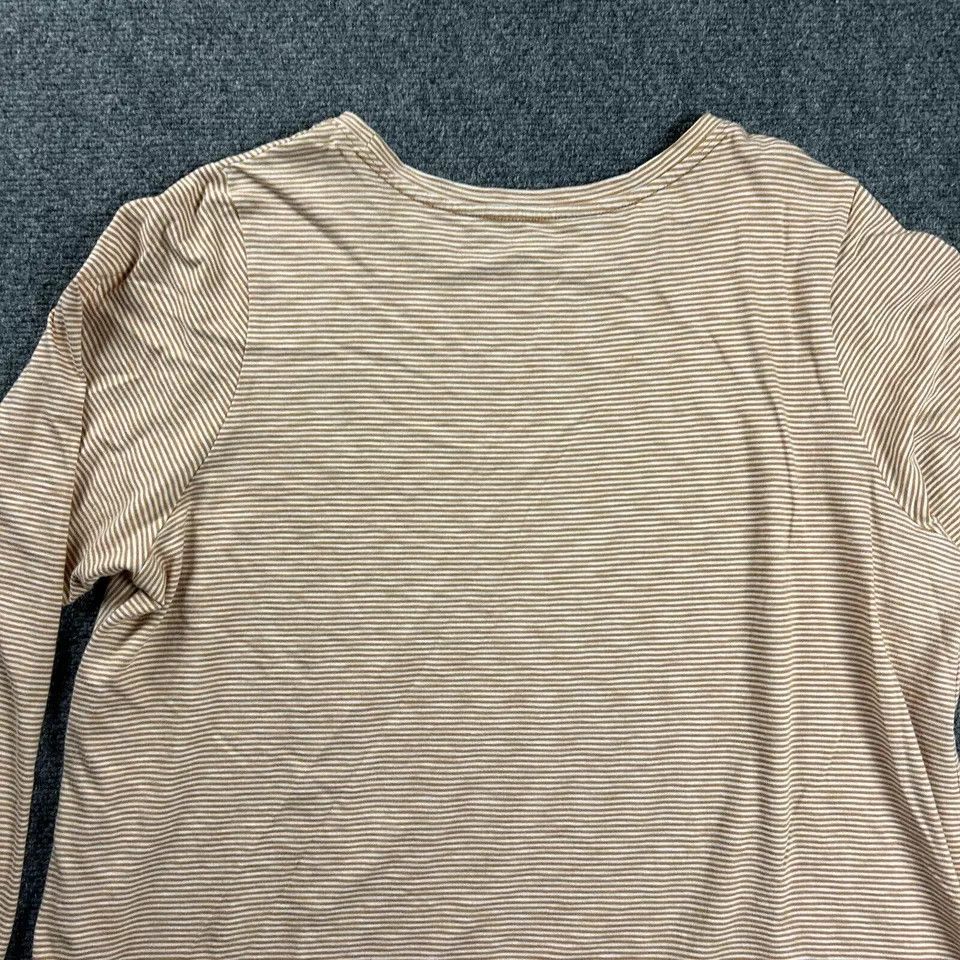 Other Soft Surroundings Top Womens 1X Beige Striped Long Sleeve Size ONE SIZE - 5 Thumbnail